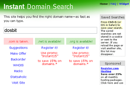 Buscador de Dominios .com .net y .org